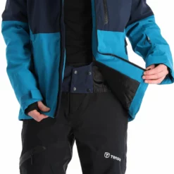 Tenson, Yoke Ski Jacket Ski-jas Heren Turquoise Blauw -XUEFENG EXTREME OUTFIT 22tenso110v2 bi 09