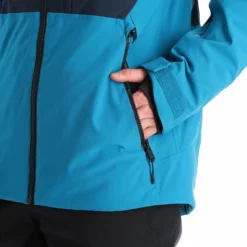 Tenson, Yoke Ski Jacket Ski-jas Heren Turquoise Blauw -XUEFENG EXTREME OUTFIT 22tenso110v2 bi 12