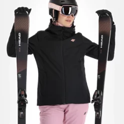 4F, Kudn001 Ski-jas Dames Deep Zwart -XUEFENG EXTREME OUTFIT 4f kudn001 aa jas gevoerd dames deep zwart 224fxxx101v4 BI 05