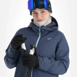 4F, Kudn001 Ski-jas Dames Denim Blauw -XUEFENG EXTREME OUTFIT 4f kudn001 aa jas gevoerd dames denim blauw 224fxxx101v3 BI 05