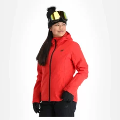 4F, Kudn001 Ski-jas Dames Rood -XUEFENG EXTREME OUTFIT 4f kudn001 aa jas gevoerd dames rood 224fxxx101v2 BI 04
