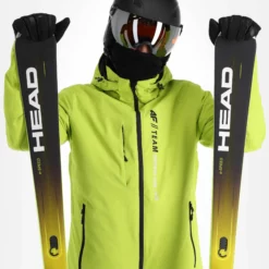 4F, Kumn003 Ski-jas Heren Canary Groen -XUEFENG EXTREME OUTFIT 4f kumn003 aa jas gevoerd heren canary groen 224fxxx107v1 BI 05