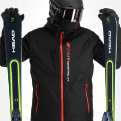 4F, Kumn003 Ski-jas Heren Deep Zwart -XUEFENG EXTREME OUTFIT 4f kumn003 aa jas gevoerd heren deep zwart 224fxxx107v3 BI 05