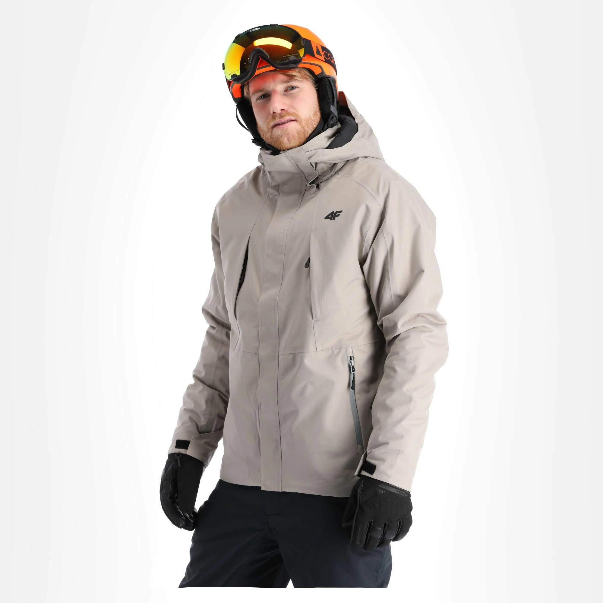 4F, Kumn004 Ski-jas Heren Warm Light Grijs 5 4F, Kumn004 Ski-jas Heren Warm Light Grijs - Afbeelding 3