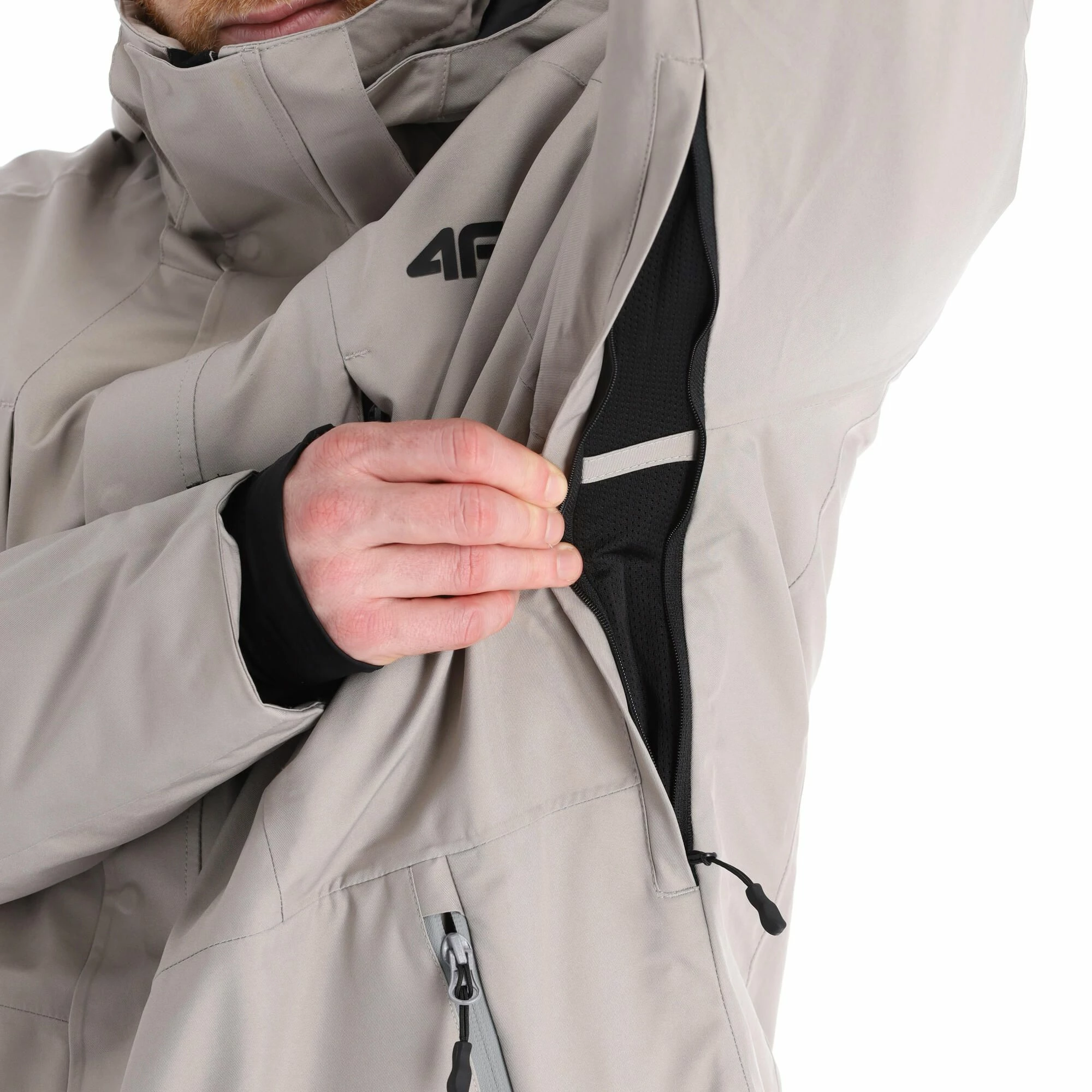 4F, Kumn004 Ski-jas Heren Warm Light Grijs 10 4F, Kumn004 Ski-jas Heren Warm Light Grijs - Afbeelding 8