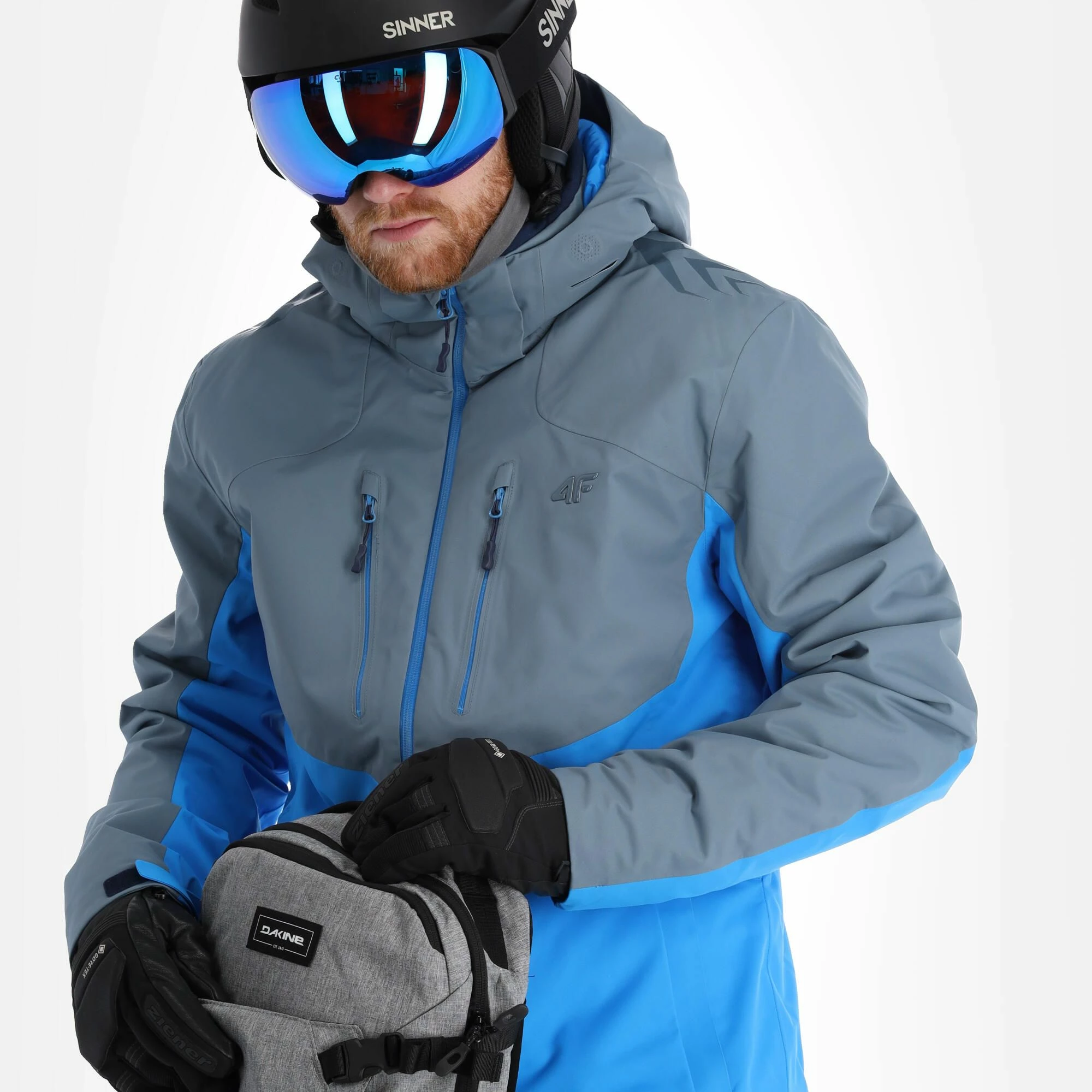 4F, Kumn011 Ski-jas Heren Anthracite Grijs 6 4F, Kumn011 Ski-jas Heren Anthracite Grijs - Afbeelding 4