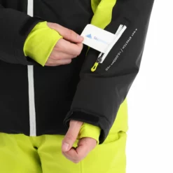 Deluni, Challenger 3 Ski-jas Heren Zwart/geel -XUEFENG EXTREME OUTFIT aa10del010c bi 12