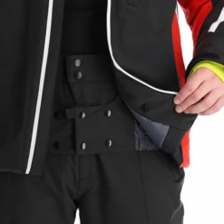 Deluni, Challenger 3 Ski-jas Heren Zwart/rood -XUEFENG EXTREME OUTFIT aa10del010d bi 08 1