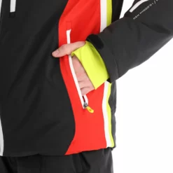 Deluni, Challenger 3 Ski-jas Heren Zwart/rood -XUEFENG EXTREME OUTFIT aa10del010d bi 13