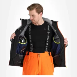 Deluni, Challenger 3 Ski-jas Heren Zwart/grijs -XUEFENG EXTREME OUTFIT aa10del010e bi 05 1