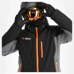Deluni, Challenger 3 Ski-jas Heren Zwart/grijs -XUEFENG EXTREME OUTFIT aa10del010e bi 06 1