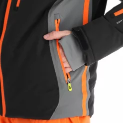 Deluni, Challenger 3 Ski-jas Heren Zwart/grijs -XUEFENG EXTREME OUTFIT aa10del010e bi 13