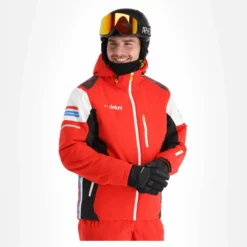 Deluni, Challenger 3 Ski-jas Heren Rood/grijs -XUEFENG EXTREME OUTFIT aa10del010f bi 04 1