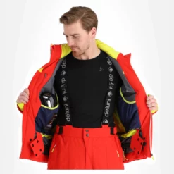 Deluni, Challenger 3 Ski-jas Heren Rood/grijs -XUEFENG EXTREME OUTFIT aa10del010f bi 06 1