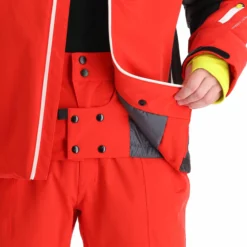 Deluni, Challenger 3 Ski-jas Heren Rood/grijs -XUEFENG EXTREME OUTFIT aa10del010f bi 07 1