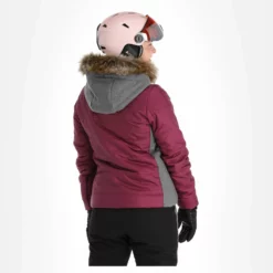 Almgwand, Stongerhohe Ski-jas Dames Aubergine Grijs, Paars -XUEFENG EXTREME OUTFIT almgwand stongerhohe aa jas gevoerd dames aubergine grijs paars 22almgw117v2 BI 03