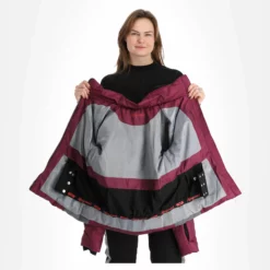 Almgwand, Stongerhohe Ski-jas Dames Aubergine Grijs, Paars -XUEFENG EXTREME OUTFIT almgwand stongerhohe aa jas gevoerd dames aubergine grijs paars 22almgw117v2 BI 06