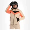 Brunotti, Snowbird Ski-jas Dames Canvas Beige -XUEFENG EXTREME OUTFIT brunotti snowbird aa jas gevoerd dames canvas beige 22bruno117v1 BI 02