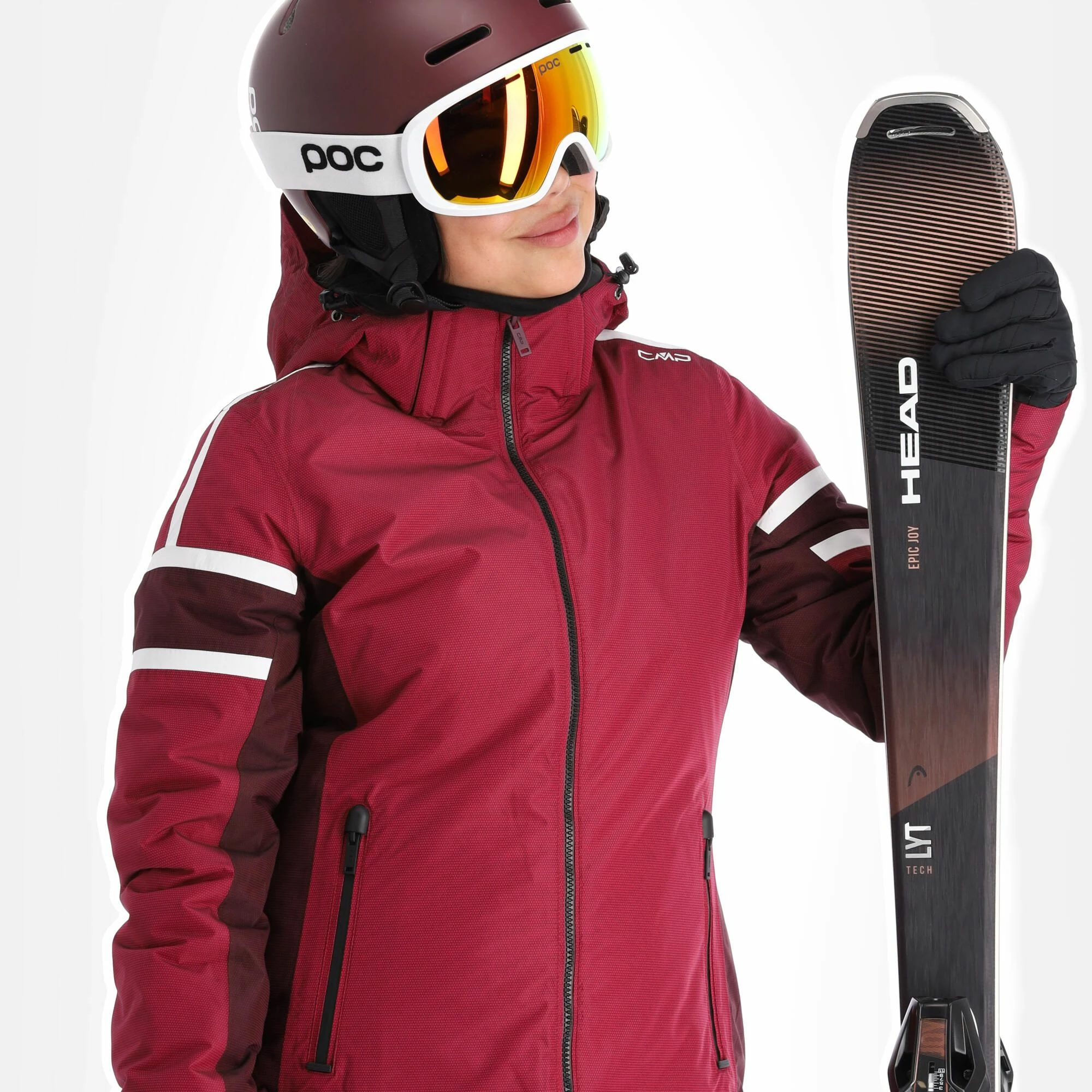 CMP, 31W0056 Ski-jas Dames Sangria Paars 6 CMP, 31W0056 Ski-jas Dames Sangria Paars - Afbeelding 4