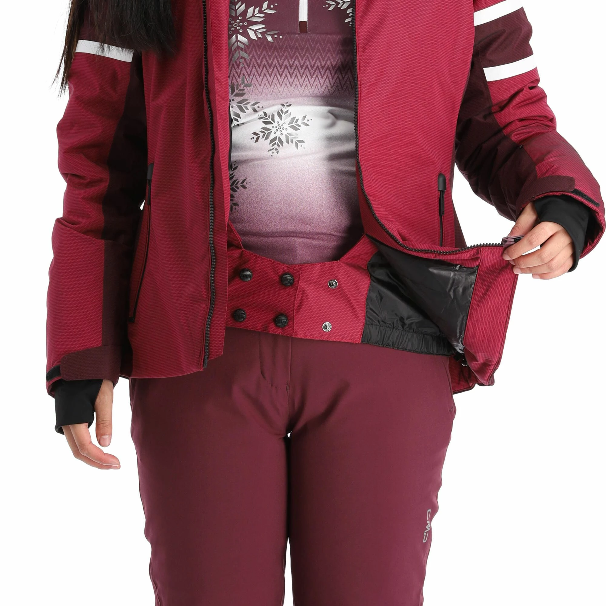 CMP, 31W0056 Ski-jas Dames Sangria Paars 10 CMP, 31W0056 Ski-jas Dames Sangria Paars - Afbeelding 8