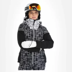 CMP, 31W0076 Ski-jas Dames Wit, Zwart -XUEFENG EXTREME OUTFIT cmp 31w0076 aa jas gevoerd dames wit zwart 22cmpxx119v2 BI 04