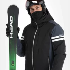CMP, 31W0127 Ski-jas Heren Zwart -XUEFENG EXTREME OUTFIT cmp 31w0127 aa jas gevoerd heren zwart 22cmpxx122v3 BI 05