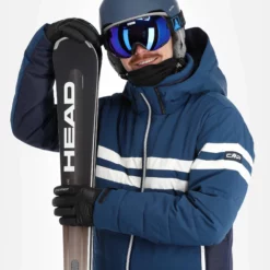 CMP, 31W0137 Ski-jas Heren Marine Blauw -XUEFENG EXTREME OUTFIT cmp 31w0137 aa jas gevoerd heren marine blauw 22cmpxx123v4 BI 05