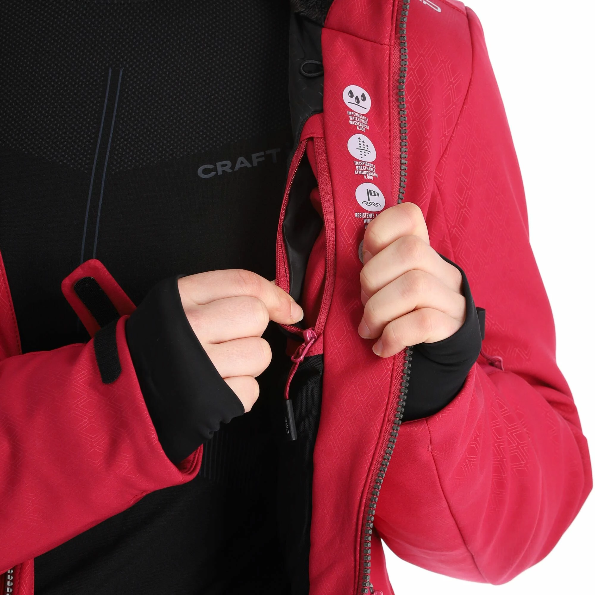 CMP, 31W0196F Ski-jas Dames Sangria Paars 12 CMP, 31W0196F Ski-jas Dames Sangria Paars - Afbeelding 10