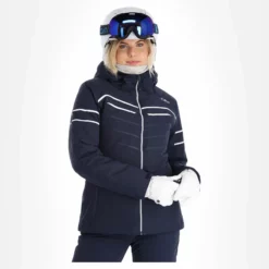 CMP, 31W0216 Ski-jas Dames Blauw -XUEFENG EXTREME OUTFIT cmp 31w0216 aa jas gevoerd dames blauw 22cmpxx125v1 BI 04