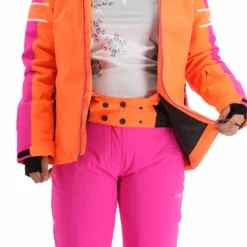 CMP, 31W0216 Ski-jas Dames Flamingo Fluo Oranje -XUEFENG EXTREME OUTFIT cmp 31w0216 aa jas gevoerd dames flamingo fluo oranje 22cmpxx125v5 BI 09