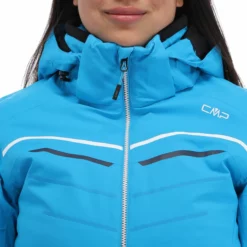 CMP, 31W0216 Ski-jas Dames Turquioise Blauw -XUEFENG EXTREME OUTFIT cmp 31w0216 aa jas gevoerd dames turquioise blauw 22cmpxx125v3 BI 07