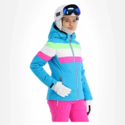 CMP, 31W0246 Ski-jas Dames Turquioise Blauw -XUEFENG EXTREME OUTFIT cmp 31w0246 aa jas gevoerd dames turquioise blauw 22cmpxx127v2 BI 04