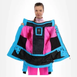 CMP, 31W0246 Ski-jas Dames Turquioise Blauw -XUEFENG EXTREME OUTFIT cmp 31w0246 aa jas gevoerd dames turquioise blauw 22cmpxx127v2 BI 06