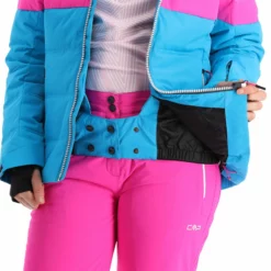 CMP, 31W0246 Ski-jas Dames Turquioise Blauw -XUEFENG EXTREME OUTFIT cmp 31w0246 aa jas gevoerd dames turquioise blauw 22cmpxx127v2 BI 08
