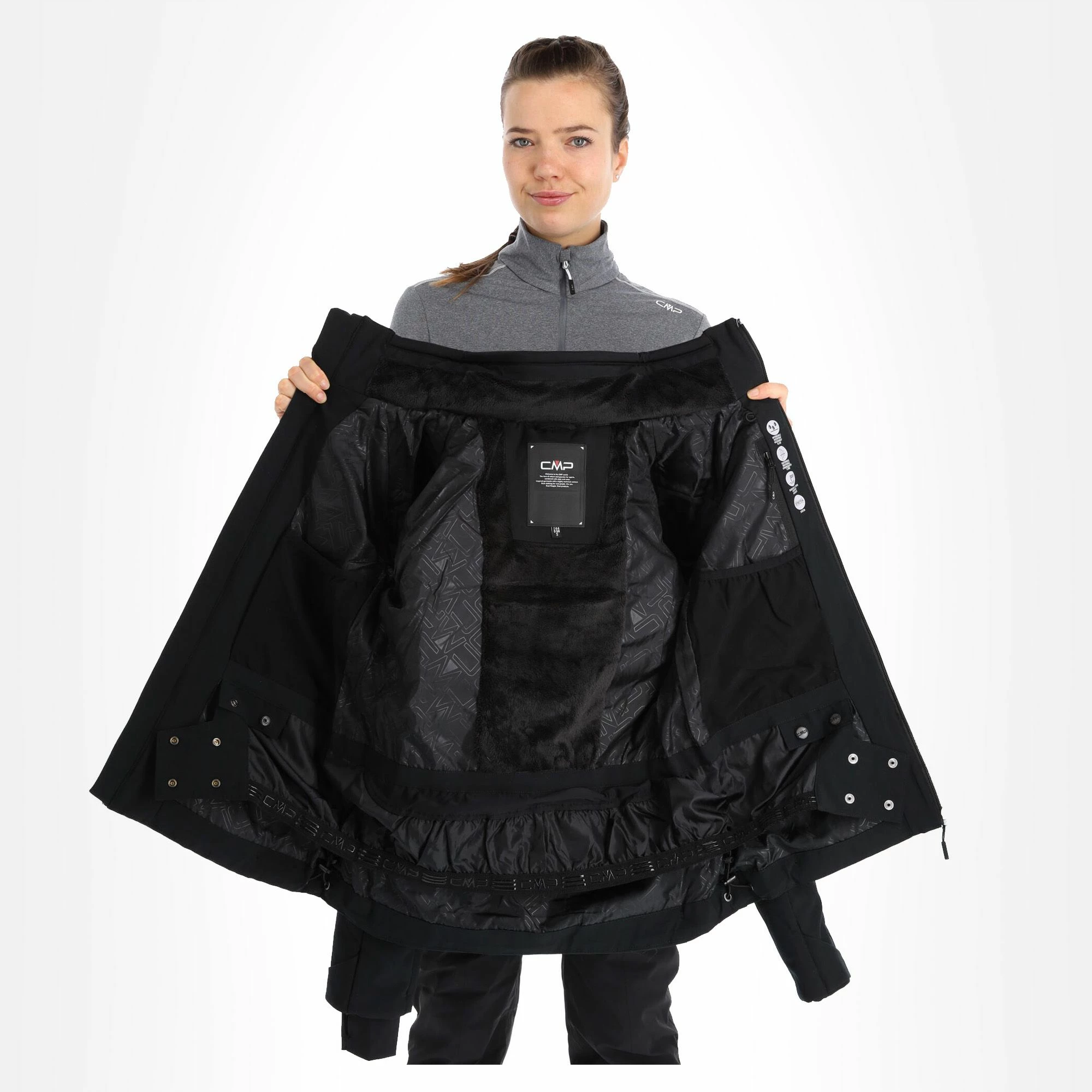 CMP, 32W0216 Ski-jas Dames Zwart 6 CMP, 32W0216 Ski-jas Dames Zwart - Afbeelding 4