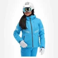 CMP, 32W0226 Ski-jas Dames Turquioise Blauw -XUEFENG EXTREME OUTFIT cmp 32w0226 aa jas gevoerd dames turquioise blauw 22cmpxx143v1 BI 04