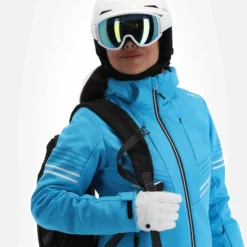 CMP, 32W0226 Ski-jas Dames Turquioise Blauw -XUEFENG EXTREME OUTFIT cmp 32w0226 aa jas gevoerd dames turquioise blauw 22cmpxx143v1 BI 05
