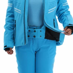 CMP, 32W0226 Ski-jas Dames Turquioise Blauw -XUEFENG EXTREME OUTFIT cmp 32w0226 aa jas gevoerd dames turquioise blauw 22cmpxx143v1 BI 09