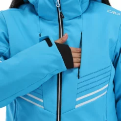 CMP, 32W0226 Ski-jas Dames Turquioise Blauw -XUEFENG EXTREME OUTFIT cmp 32w0226 aa jas gevoerd dames turquioise blauw 22cmpxx143v1 BI 11