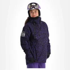 ColourWear, Cake 2.0 Jackorak Ski-jas Dames Leopard Print Paars