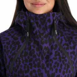 ColourWear, Cake 2.0 Jackorak Ski-jas Dames Leopard Print Paars -XUEFENG EXTREME OUTFIT colourwear cake 2 0 jackorak aa jas gevoerd dames leopard print 22colou109v3 BI 07