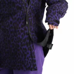 ColourWear, Cake 2.0 Jackorak Ski-jas Dames Leopard Print Paars -XUEFENG EXTREME OUTFIT colourwear cake 2 0 jackorak aa jas gevoerd dames leopard print 22colou109v3 BI 11