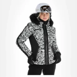 Dare 2b X Julien Macdonald, Mastery Ski-jas Dames Blurred Animal Print Wit