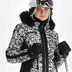 Dare 2b X Julien Macdonald, Mastery Ski-jas Dames Blurred Animal Print Wit -XUEFENG EXTREME OUTFIT dare 2b x julien macdonald mastery aa jas gevoerd dames blurred 22dare2162v3 BI 05