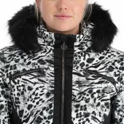 Dare 2b X Julien Macdonald, Mastery Ski-jas Dames Blurred Animal Print Wit -XUEFENG EXTREME OUTFIT dare 2b x julien macdonald mastery aa jas gevoerd dames blurred 22dare2162v3 BI 07