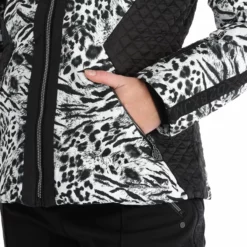 Dare 2b X Julien Macdonald, Mastery Ski-jas Dames Blurred Animal Print Wit -XUEFENG EXTREME OUTFIT dare 2b x julien macdonald mastery aa jas gevoerd dames blurred 22dare2162v3 BI 12