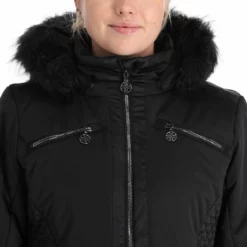 Dare 2b X Julien Macdonald, Mastery Ski-jas Dames Zwart -XUEFENG EXTREME OUTFIT dare 2b x julien macdonald mastery aa jas gevoerd dames zwart 22dare2162v2 BI 07