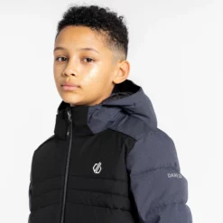 Dare2b, Cheerful II Ski-jas Kinderen Ebony Grijs, Zwart -XUEFENG EXTREME OUTFIT dare2b cheerful ii aa jas gevoerd kinderen ebony grijs zwart 22dare2107v1 BI 11