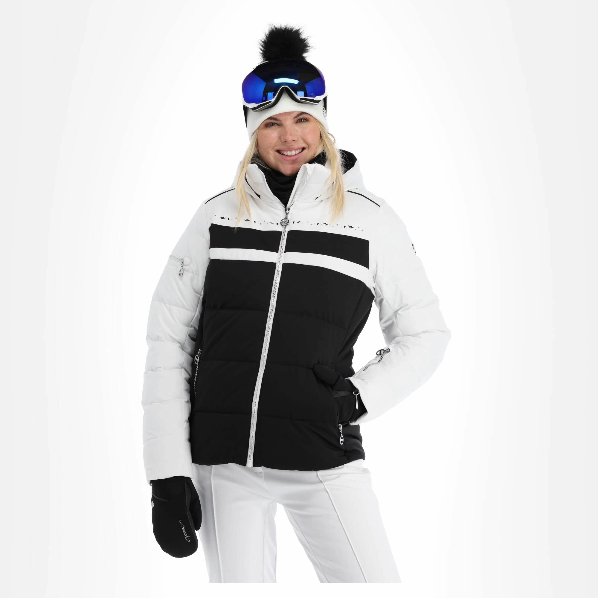 Dare2b, Crystallize Ski-jas Dames Wit, Zwart 3 Dare2b, Crystallize Ski-jas Dames Wit, Zwart