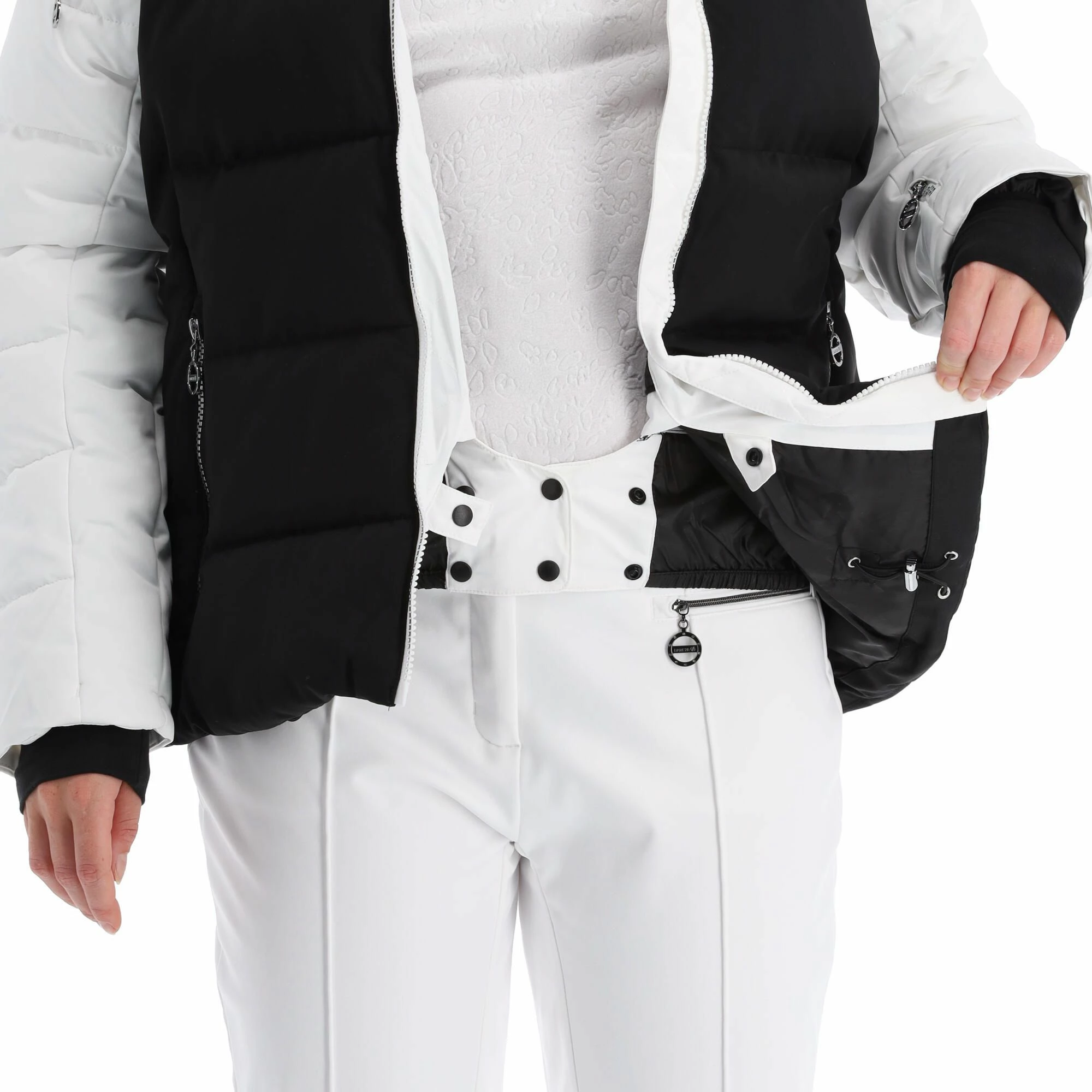 Dare2b, Crystallize Ski-jas Dames Wit, Zwart 8 Dare2b, Crystallize Ski-jas Dames Wit, Zwart - Afbeelding 6